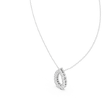 Gold 1Ct Channel Halo Pear Lab Grown Diamond Klyza Pendant