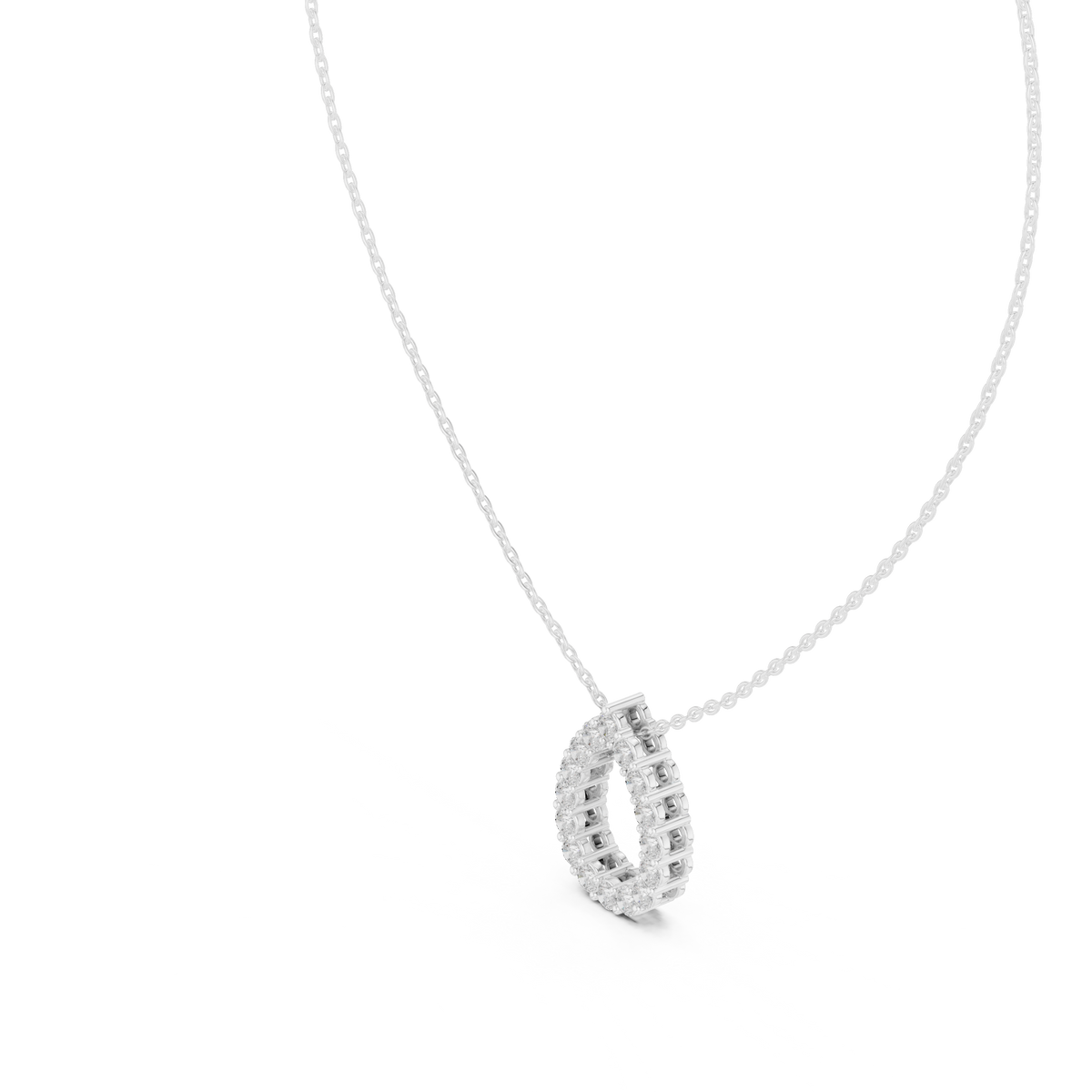 Gold 1Ct Channel Halo Pear Lab Grown Diamond Klyza Pendant