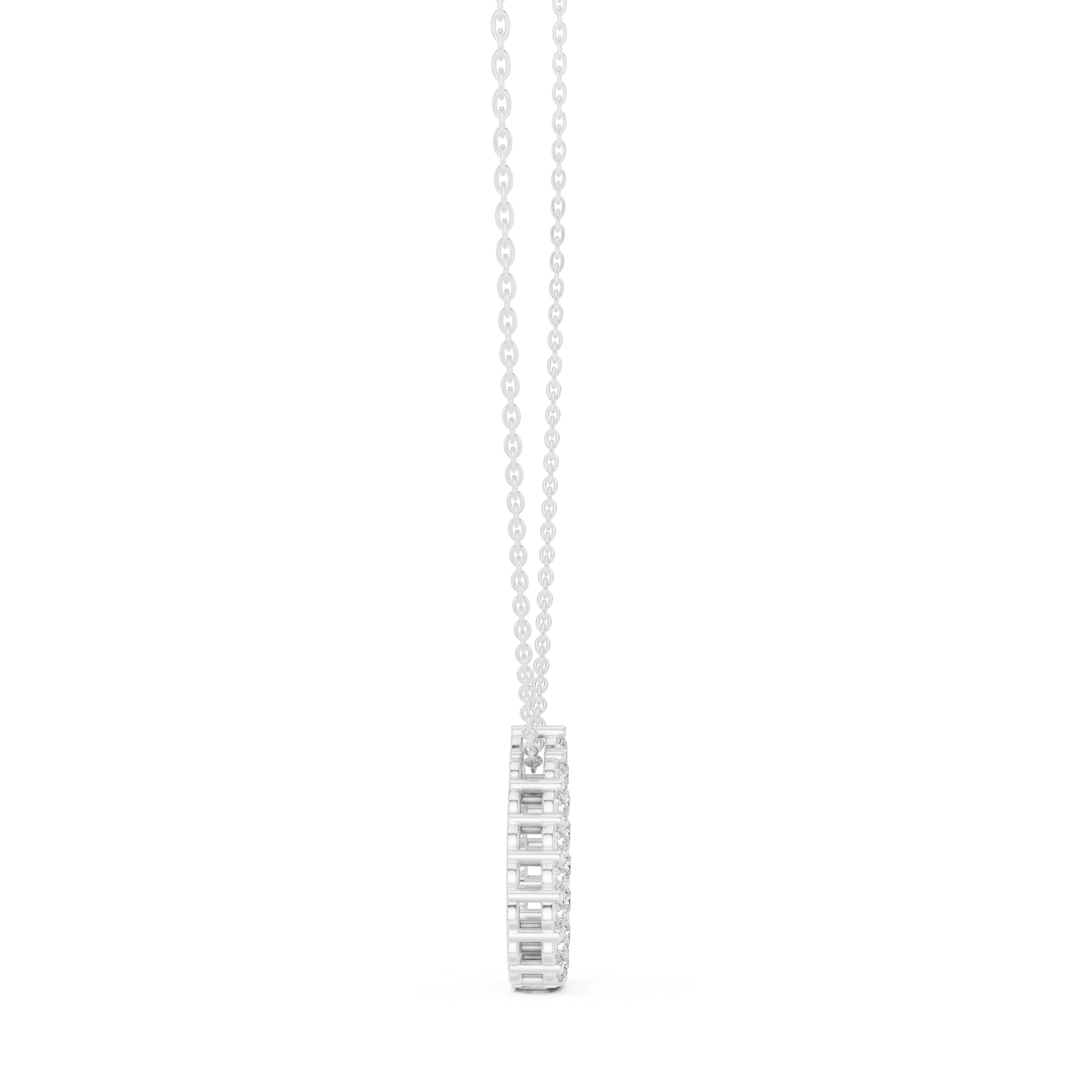 Gold 1Ct Channel Halo Pear Lab Grown Diamond Klyza Pendant