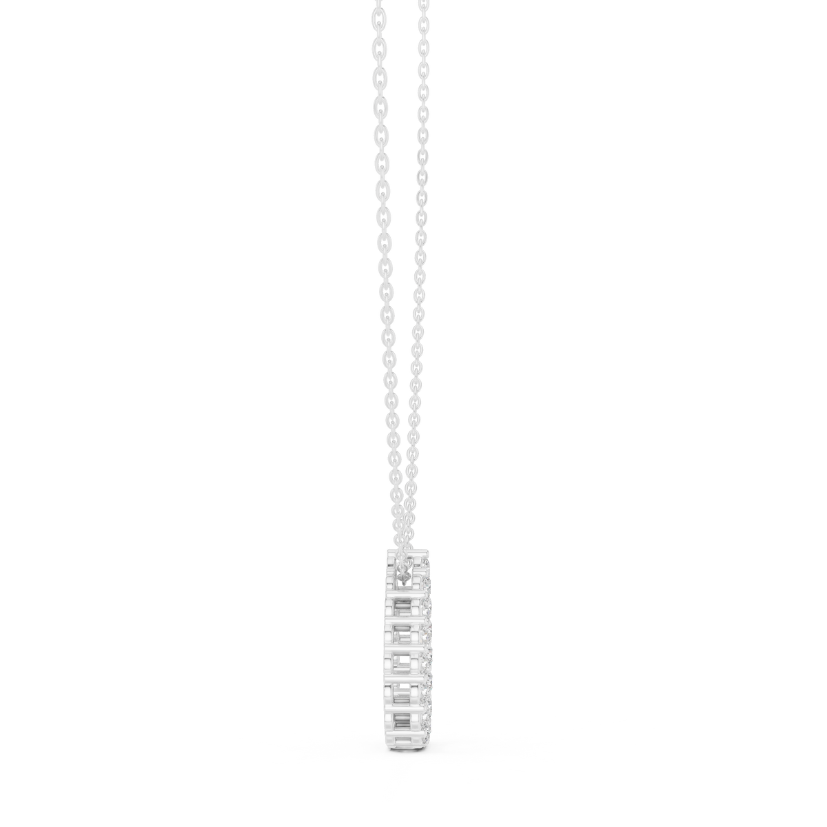 Gold 1Ct Channel Halo Pear Lab Grown Diamond Klyza Pendant