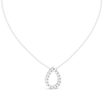 Gold 1Ct Channel Halo Pear Lab Grown Diamond Klyza Pendant