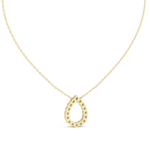 Gold 1Ct Channel Halo Pear Lab Grown Diamond Klyza Pendant