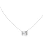 Gold 2 5Ct Bezel Solitaire Emerald Lab Grown Diamond Bailey Pendant