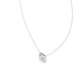 Gold 2 5Ct Bezel Solitaire Emerald Lab Grown Diamond Bailey Pendant
