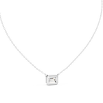 Gold 2 5Ct Bezel Solitaire Emerald Lab Grown Diamond Bailey Pendant