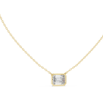 Gold 2 5Ct Bezel Solitaire Emerald Lab Grown Diamond Bailey Pendant