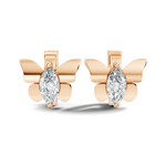 Gold Cluster Pave Marquise Lab Grown Diamond Fynel Earring