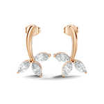 Gold Cluster Petal Marquise Lab Grown Diamond Rexia Earring
