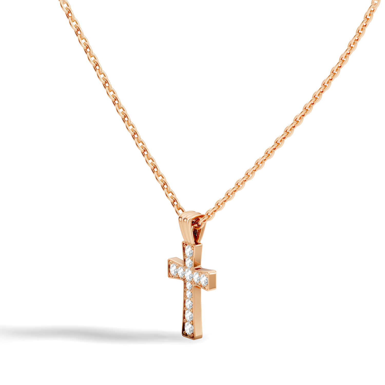 Gold Channel Setting Round Lab Grown Diamond Zynel Pendant