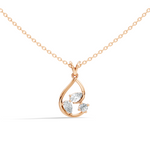 Gold Swirl Setting Pear Lab Grown Diamond Zyarae Pendant