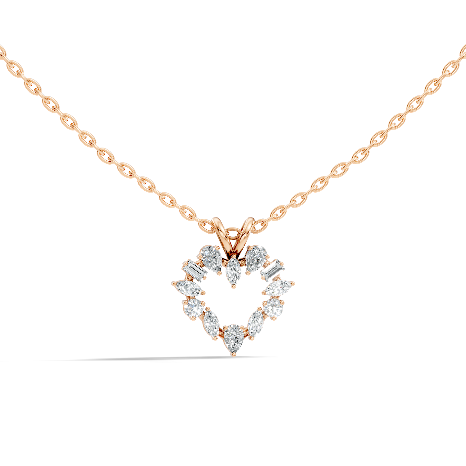 Gold Open Halo Pear Lab Grown Diamond Azeny Pendant