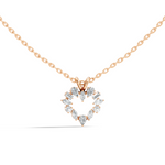 Gold Open Halo Pear Lab Grown Diamond Azeny Pendant