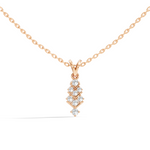 Gold Channel Round Lab Grown Diamond Kiyra Pendant