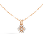 Gold Halo Round Lab Grown Diamond Avyne Pendant