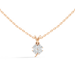 Gold Floral Cluster Prong Setting Heart Lab Grown Diamond Avena Pendant