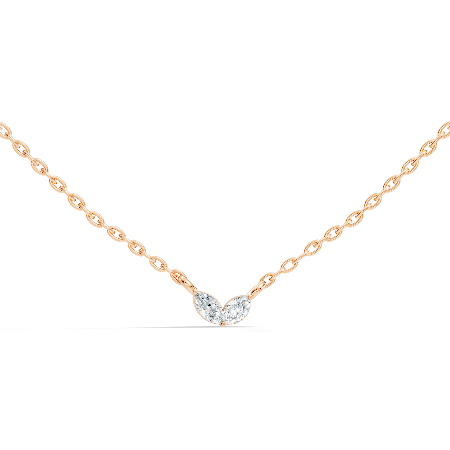 Gold Minimal Marquise Lab Grown Diamond Nyora Pendant