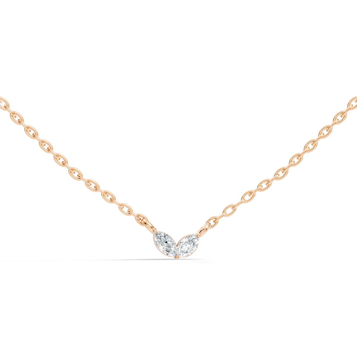 Gold Minimal Marquise Lab Grown Diamond Nyora Pendant