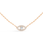 Gold Halo Round Lab Grown Diamond Zyrah Pendant