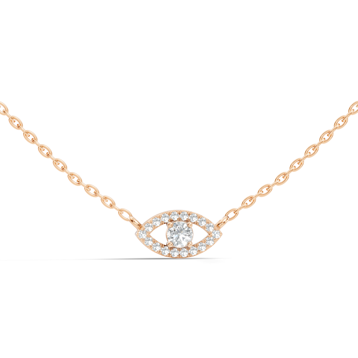 Gold Halo Round Lab Grown Diamond Zyrah Pendant