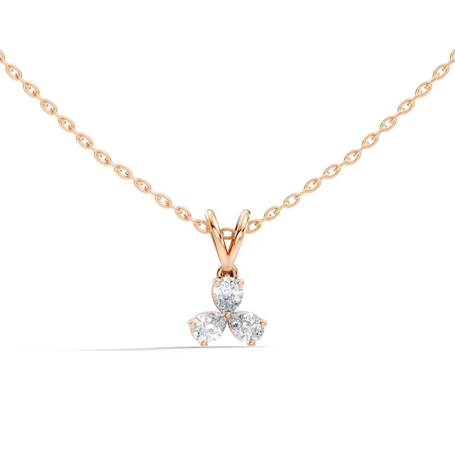 Gold Micro Prong Pear Lab Grown Diamond Elvya Pendant