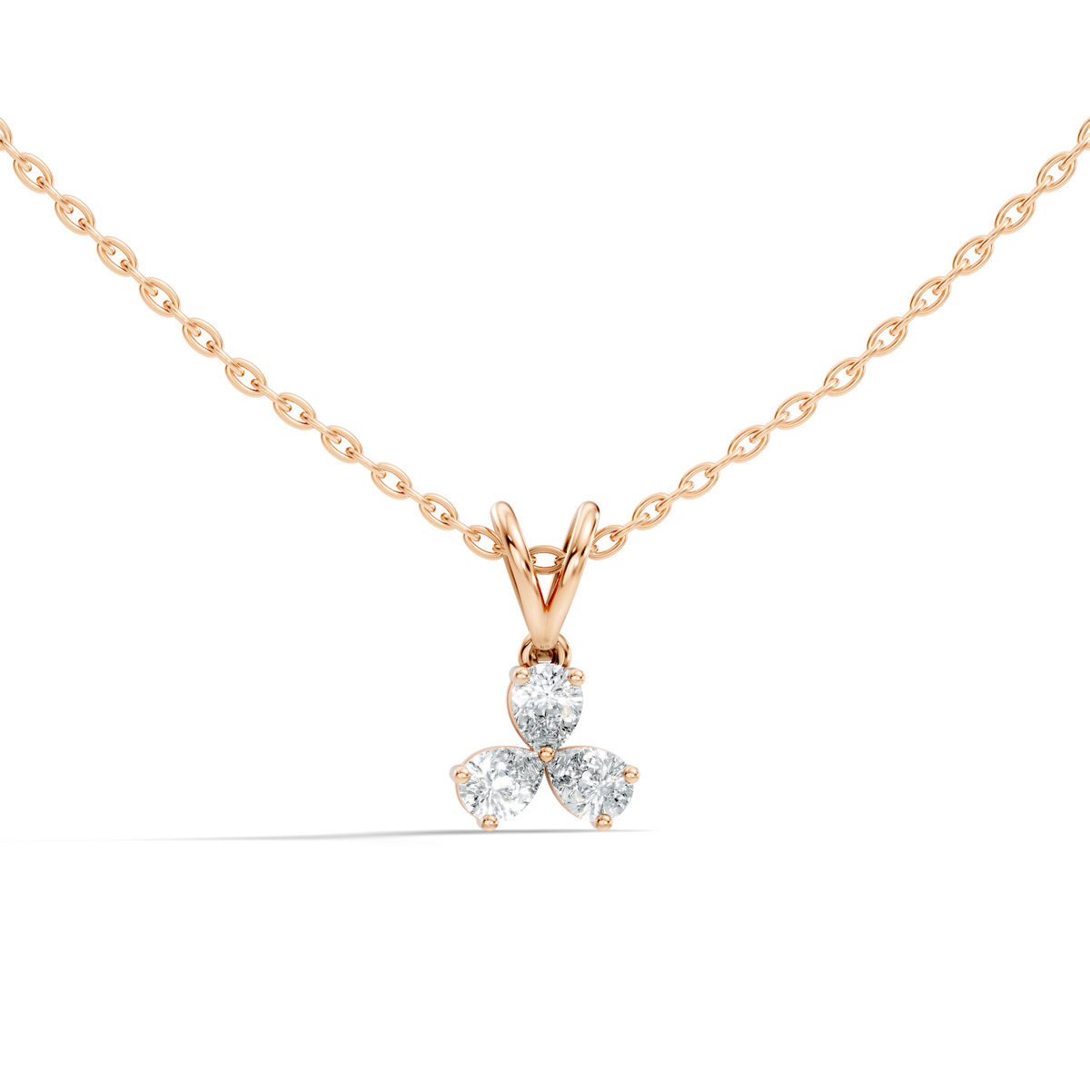 Gold Micro Prong Pear Lab Grown Diamond Elvya Pendant