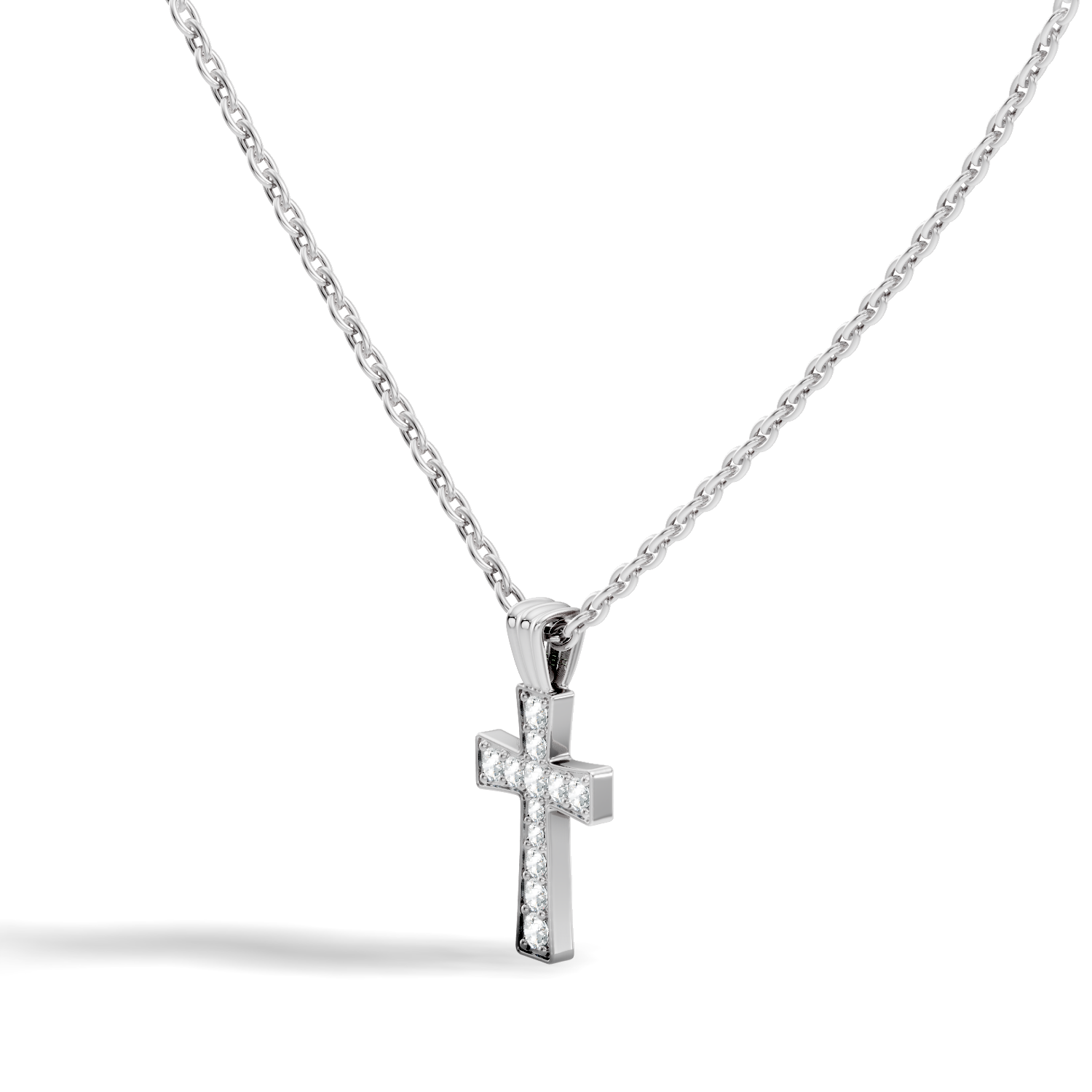 Gold Channel Setting Round Lab Grown Diamond Zynel Pendant