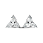 Gold 1Ct Trillion Cluster Design Pear Lab Grown Diamond Jazra Earring