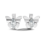 Gold Cluster Pave Marquise Lab Grown Diamond Fynel Earring