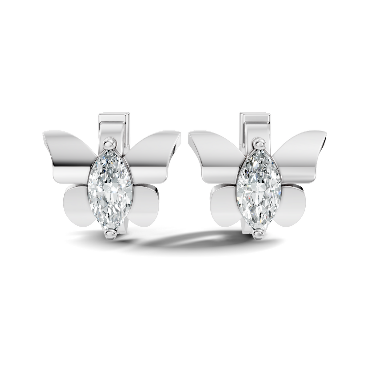 Gold Cluster Pave Marquise Lab Grown Diamond Fynel Earring