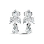 Gold Floral Drop Design Marquise Lab Grown Diamond Arvex Earring