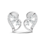 Gold Swirl Petal Pear Lab Grown Diamond Gorix Earring