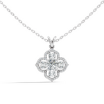 Gold 1Ct Halo Round Lab Grown Diamond Zirex Pendant