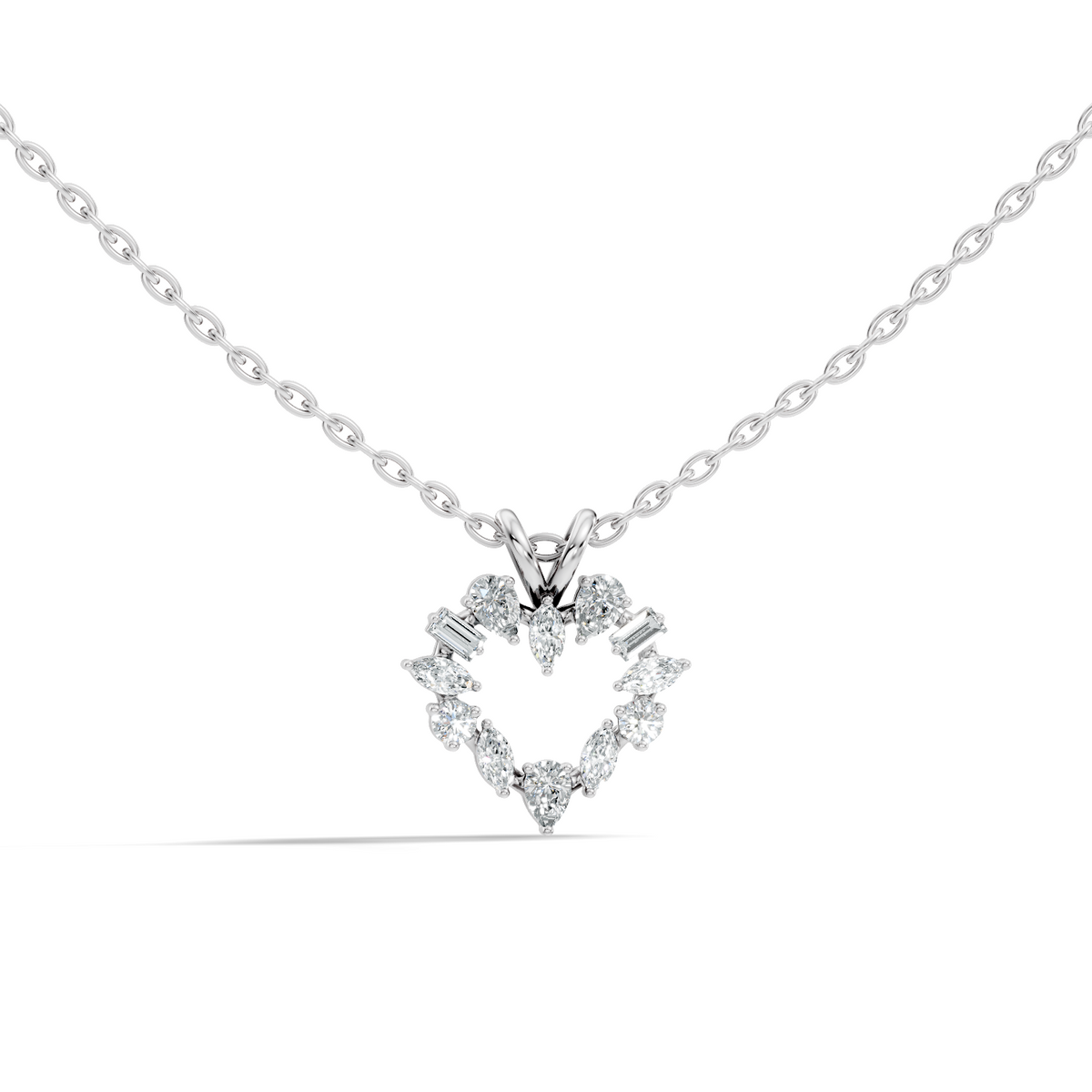 Gold Open Halo Pear Lab Grown Diamond Azeny Pendant
