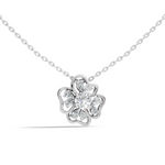 Gold Cluster Setting Pear Lab Grown Diamond Avyra Pendant