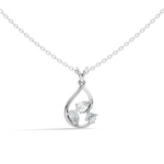 Gold Swirl Setting Pear Lab Grown Diamond Zyarae Pendant