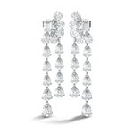 Gold 3Ct Emerald Swirl Cluster Lab Grown Diamond Zoryn Earring