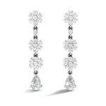 Gold 2Ct Cluster Floral Pear Lab Grown Diamond Dovyn Earring