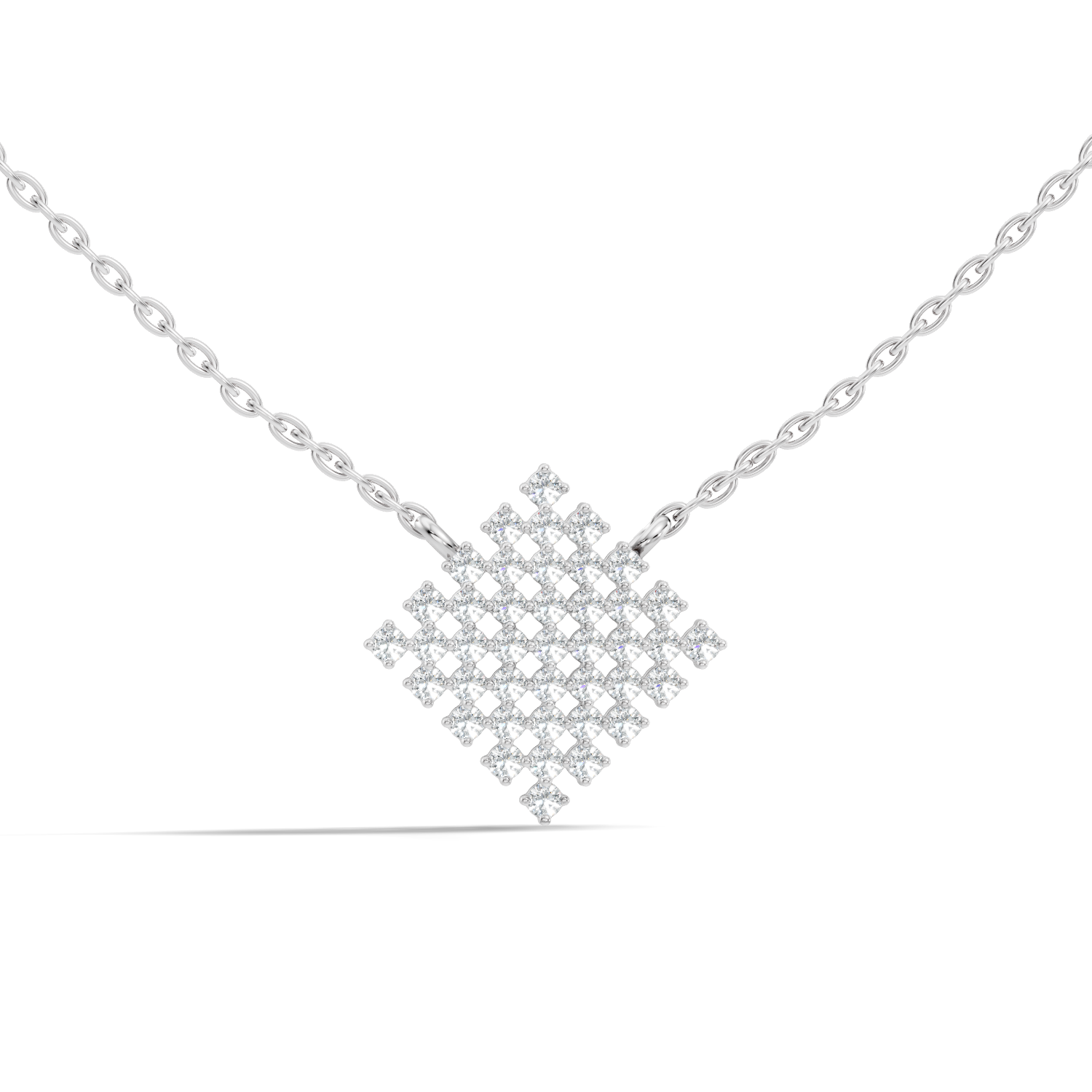 Gold Cluster Round Lab Grown Diamond Tivra Pendant