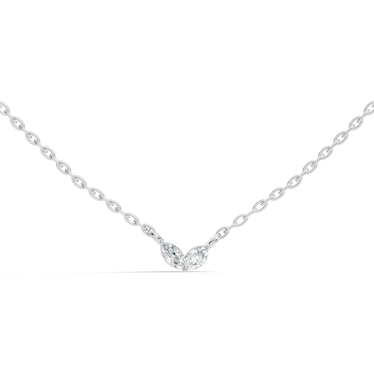 Gold Minimal Marquise Lab Grown Diamond Nyora Pendant