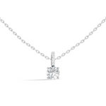 Gold Solitaire Bail Round Lab Grown Diamond Kyree Pendant