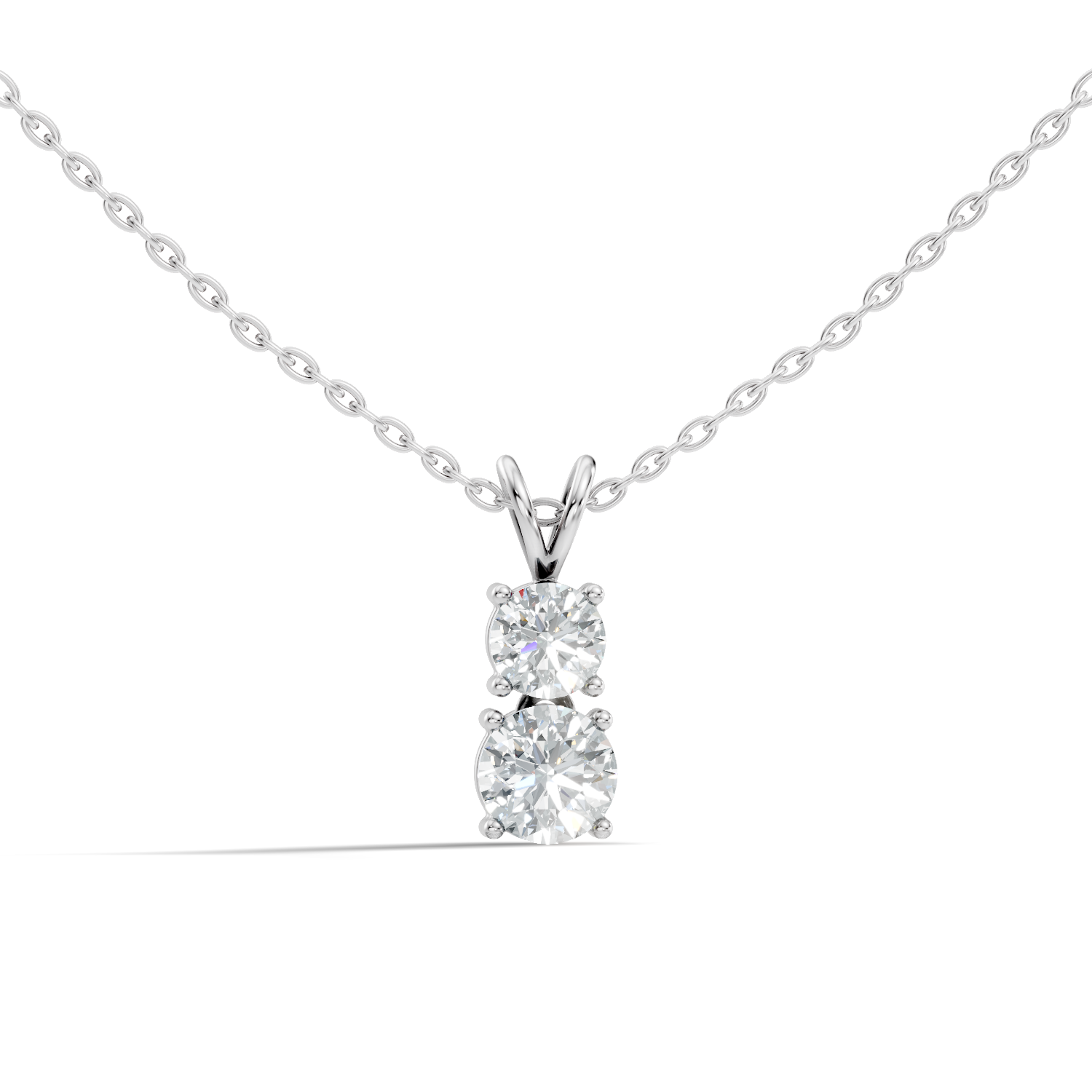 Gold 1Ct Multi Solitaire Round Lab Grown Diamond Elzen Pendant