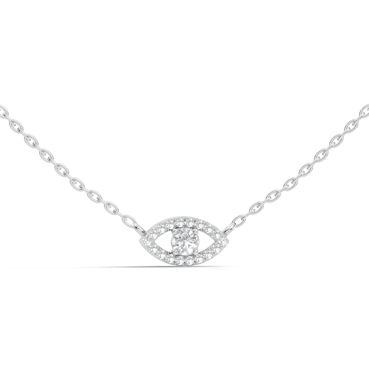 Gold Halo Round Lab Grown Diamond Zyrah Pendant