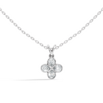 Gold Clover Motif Pear Lab Grown Diamond Revia Pendant