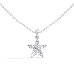 Gold Floral Marquise Lab Grown Diamond Zivon Pendant