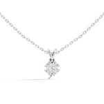 Gold Floral Cluster Prong Setting Heart Lab Grown Diamond Avena Pendant