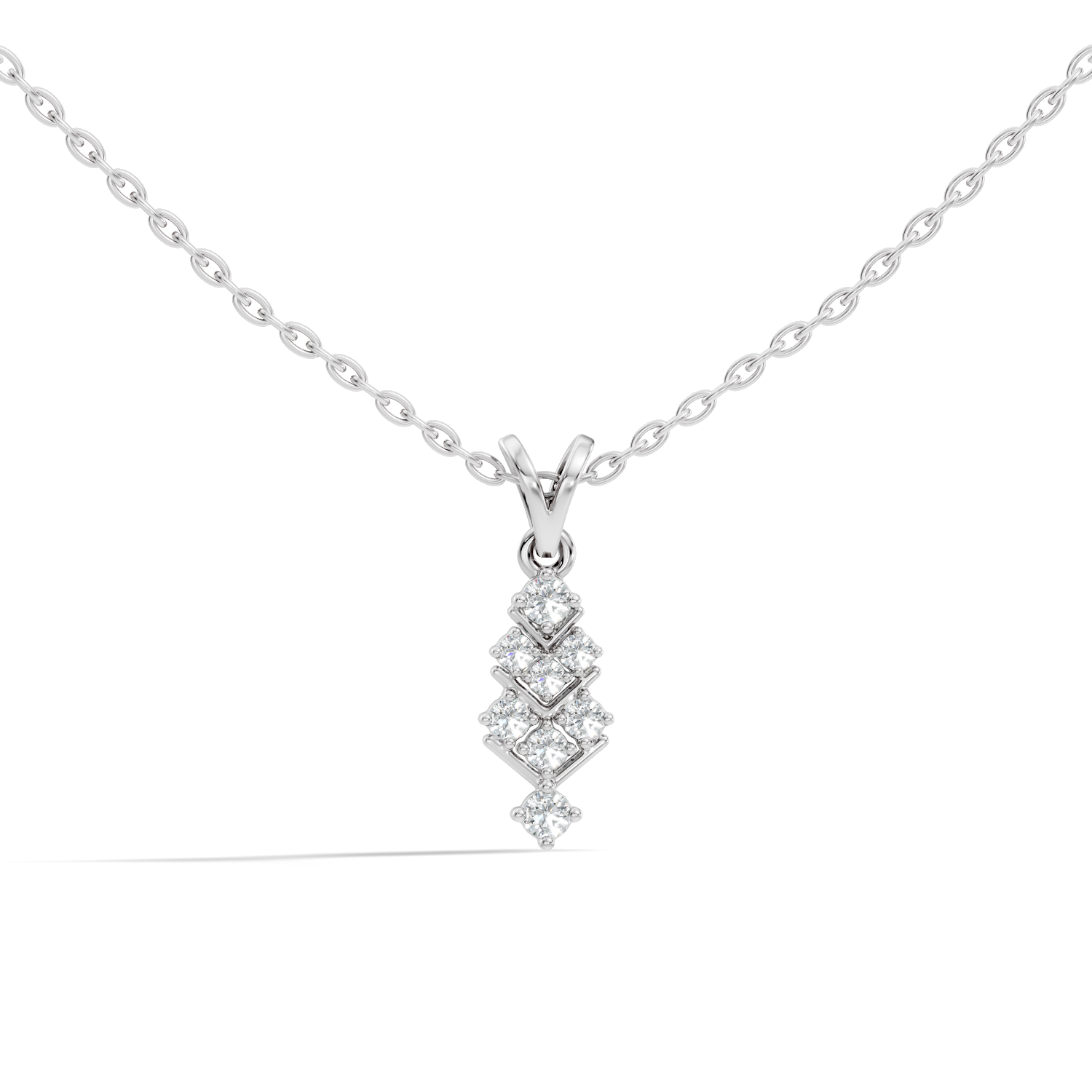 Gold Channel Round Lab Grown Diamond Kiyra Pendant