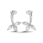 Gold Cluster Petal Marquise Lab Grown Diamond Rexia Earring