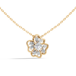 Gold Cluster Setting Pear Lab Grown Diamond Avyra Pendant
