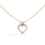 Gold Open Halo Pear Lab Grown Diamond Azeny Pendant