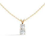 Gold 1Ct Multi Solitaire Round Lab Grown Diamond Elzen Pendant